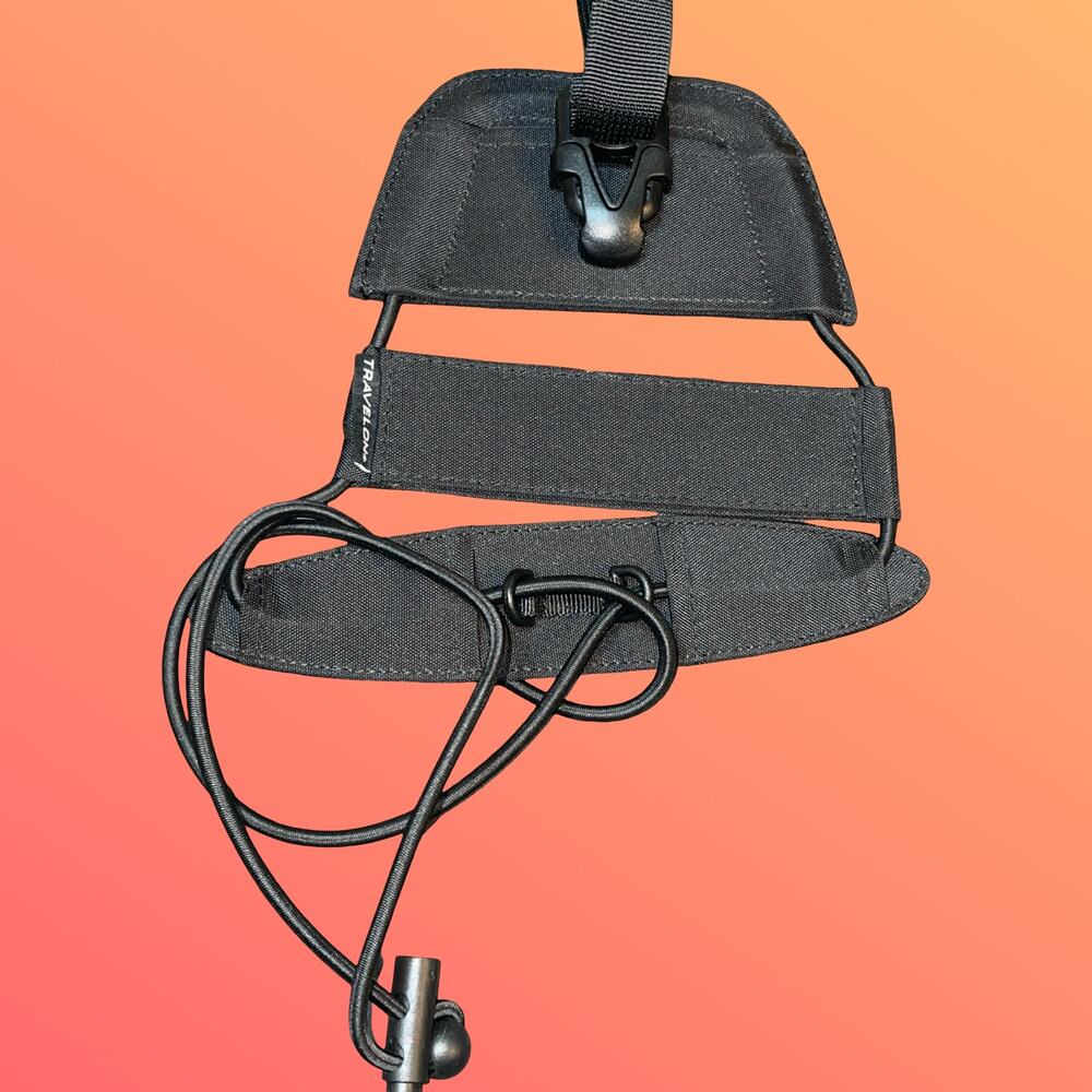 Travelon The Bag Bungee Luggage Strap Black Second Bag Carrier Suitcase Belt`